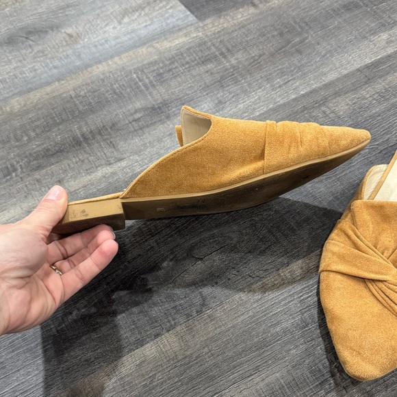 Miu Miu Camel Suede Knotted Mules - Picture 2 of 4